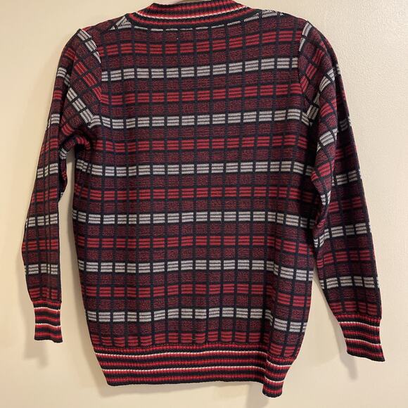 VTG Jaeger London Striped Sweater Women S 100% Wool - Red,Black&White - Picture 7 of 7